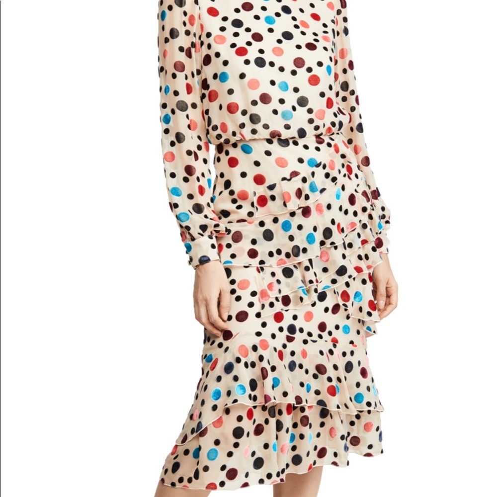 Saloni Isa bubble gum ruffled dress - Picture 5 of 6